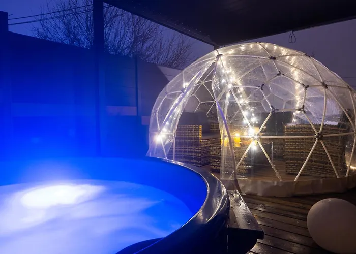 Avec Privatif La Courtisane - Sofa Tantra, Terasse, Salon D'hiver Sous Dôme Transparent Chauffé - Love-room-alsace-67 * Niederbronn-les-Bains