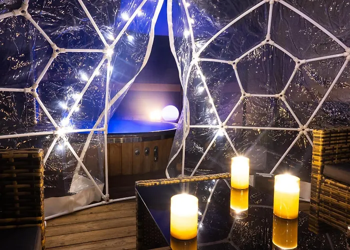 Avec Privatif La Courtisane - Sofa Tantra, Terasse, Salon D'hiver Sous Dôme Transparent Chauffé - Love-room-alsace-67 Appartement Niederbronn-les-Bains